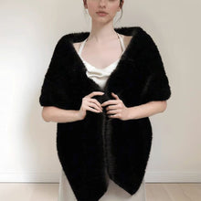 Load image into Gallery viewer, Winter Faux Fur Shawl Large Fluffy Scarf Neck Warmer Women Furry Collar Wedding Bridal Formal Evening Party Shrug Accessories