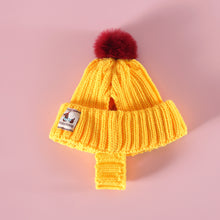 Load image into Gallery viewer, Knitted Pet Hat Cap Dog Cat Winter Scarf Cap Suit Funny Warm Pet Beanie Clothing Large dog Labrador Golden Retriever Cap Winter Pet Accessory