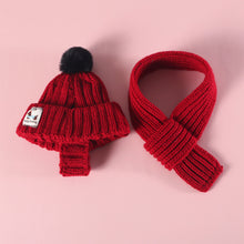Load image into Gallery viewer, Knitted Pet Hat Cap Dog Cat Winter Scarf Cap Suit Funny Warm Pet Beanie Clothing Large dog Labrador Golden Retriever Cap Winter Pet Accessory
