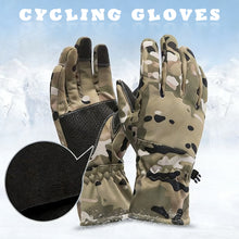Load image into Gallery viewer, 1Pair Winter Windproof Thermal Riding Gloves Fleece Lined Touchscreen Gloves with Non-Slip Mat for Outdoor Skiing Mountaineering
