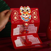 Load image into Gallery viewer, 2026 Horse Year 3D Cartoon Folding Red Envelope Thickened Paper Hongbao Lucky Money Pocket Blessing Good Luck Red Bags