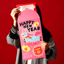 Load image into Gallery viewer, 2026 Horse Year Large Red Envelope Hongbao Lucky Money Pouch Chinese New Year Birthday Wedding Party Favors Gifts