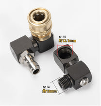 Load image into Gallery viewer, 360-Degree Swivel High Pressure Washer Adjustable Angle Elbow with 1/4" Quick Connect Brass Quick Connector for Car Washing & Cleaning Equipment