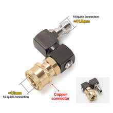 Load image into Gallery viewer, 360-Degree Swivel High Pressure Washer Adjustable Angle Elbow with 1/4" Quick Connect Brass Quick Connector for Car Washing & Cleaning Equipment