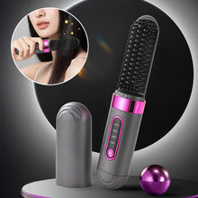 Load image into Gallery viewer, Wireless Mini Hair Styler Portable Rechargeable Curling & Straightening Comb Temperature Adjustable Dual-purpose for Travel Beauty Hair Tool