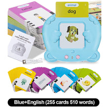 Load image into Gallery viewer, Multi-language Talking Flash Card Learning English Reader Educational Toy for Toddlers Montessori Gift for Ages 1-6 Years Toddlers & Preschoolers
