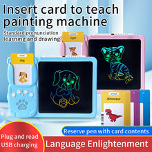 Load image into Gallery viewer, 2 in 1 Talking Flash Cards & LCD Writing Tablet Educational Montessori-style Writing Drawing Interactive Board For Toddlers Preschool Boys & Girls