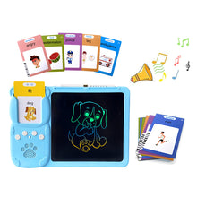 Load image into Gallery viewer, 2 in 1 Talking Flash Cards & LCD Writing Tablet Educational Montessori-style Writing Drawing Interactive Board For Toddlers Preschool Boys & Girls