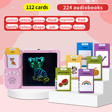 Load image into Gallery viewer, 2 in 1 Talking Flash Cards & LCD Writing Tablet Educational Montessori-style Writing Drawing Interactive Board For Toddlers Preschool Boys & Girls