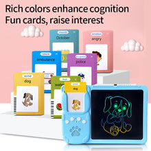 Load image into Gallery viewer, 2 in 1 Talking Flash Cards & LCD Writing Tablet Educational Montessori-style Writing Drawing Interactive Board For Toddlers Preschool Boys & Girls