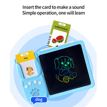 Load image into Gallery viewer, 2 in 1 Talking Flash Cards & LCD Writing Tablet Educational Montessori-style Writing Drawing Interactive Board For Toddlers Preschool Boys & Girls
