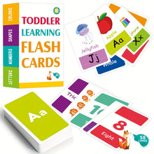 Load image into Gallery viewer, Flash Cards for Toddlers Alphabet ABC Toddlers Learning Cards Parent-Child Bonding Interactive Play Preschoolers Kids Ages 2-4 Toys & Games