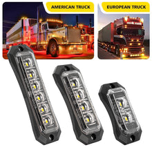 Load image into Gallery viewer, 2/4/6LED 12-24V Truck LED Side Marker Light Strobe Flash Warning Light Waterproof Lens Flashing Light for Trucks & Trailers