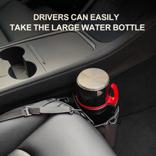 Load image into Gallery viewer, Universal Car Water Bottle & Thermos Holder For Center Console Side Mount with Storage Pocket Adjustable Strap Interior Organizer Large Size