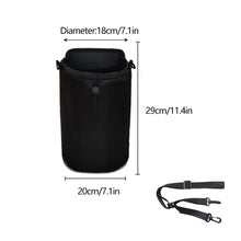 Load image into Gallery viewer, Universal Car Water Bottle & Thermos Holder For Center Console Side Mount with Storage Pocket Adjustable Strap Interior Organizer Large Size