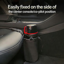 Load image into Gallery viewer, Universal Car Water Bottle & Thermos Holder For Center Console Side Mount with Storage Pocket Adjustable Strap Interior Organizer Large Size