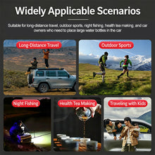 Load image into Gallery viewer, Universal Car Water Bottle & Thermos Holder For Center Console Side Mount with Storage Pocket Adjustable Strap Interior Organizer Large Size