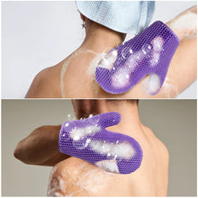 Load image into Gallery viewer, Outdoor TPU Honeycomb Cleaning Bath Gloves Honeycomb Shaped Cleaning Exfoliating Bath Gloves Makeup Remover Finger Cover