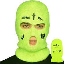 Load image into Gallery viewer, Winter 3-Hole Knitted Beanie Funny Woolen Pull-Over Hat Windproof Thermal Neck and Ear Warmer Sports Headgear for Outdoor Cycling Skiing