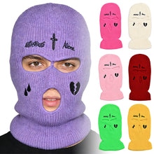 Load image into Gallery viewer, Winter 3-Hole Knitted Beanie Funny Woolen Pull-Over Hat Windproof Thermal Neck and Ear Warmer Sports Headgear for Outdoor Cycling Skiing