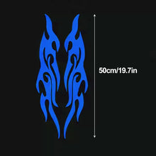Load image into Gallery viewer, 2Pcs 30/40/50cm Car Motorcycle Sticker Flames Reflective Decal Sticker Decoration Decals Vinyl Waterproof