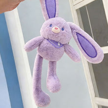 Load image into Gallery viewer, Cute Pull Ear Rabbit Plush Soft Stuffed Bunny Doll Bag Pendant Stress Relief Creative Gift For Kids 20cm