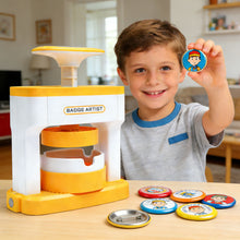 Load image into Gallery viewer, Badge Maker Machine for Kids DIY Pin Button Press Kit Installation-Free with 48pcs Badges Circle Cutter DIY Craft Gift