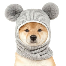 Load image into Gallery viewer, Knitted Warm Pet Hat For Medium Large Dogs Noise Reduction Calming Year Round Photography Headwear