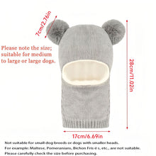 Load image into Gallery viewer, Knitted Warm Pet Hat For Medium Large Dogs Noise Reduction Calming Year Round Photography Headwear