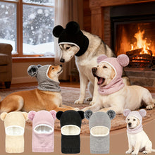 Load image into Gallery viewer, Knitted Warm Pet Hat For Medium Large Dogs Noise Reduction Calming Year Round Photography Headwear