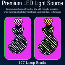 Load image into Gallery viewer, Dynamic LED Car Window Ambient Light Sticker Heart & Pattern Display for Front/Rear Windshield USB/12V Decoration Light