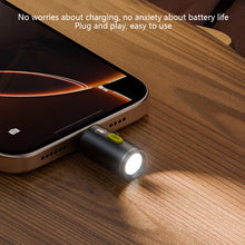 Load image into Gallery viewer, Key Chain 2.5cm USB Type C Plug LED Mini Flashlight LED Light Torches For Phone Power Banks Camping Hiking Travel