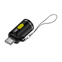 Load image into Gallery viewer, Key Chain 2.5cm USB Type C Plug LED Mini Flashlight LED Light Torches For Phone Power Banks Camping Hiking Travel