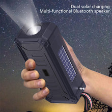 Load image into Gallery viewer, Solar Wireless Bluetooth Speaker Dual Solar Power Rechargeable with Flashlight TF USB Mp3 Music Player Audio System Fm Radio