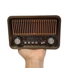Load image into Gallery viewer, Retro Wireless Radio Portable AM/FM/SW with USB Rechargeable Battery With antenna AUX and TF card playback suitable for home