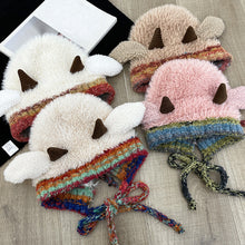 Load image into Gallery viewer, Cute Thick Plush Knitted Hat Girls Winter Warm Ear Protection Beanies Hat Women Comfortable Horn Pullover Hats