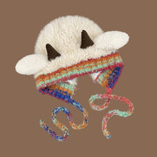 Load image into Gallery viewer, Cute Thick Plush Knitted Hat Girls Winter Warm Ear Protection Beanies Hat Women Comfortable Horn Pullover Hats