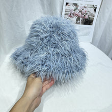 Load image into Gallery viewer, Ins Atmosphere Retro Plush Bucket Hats for Women Autumn and Winter Casual Warm Show Face Small Versatile Literary Knitted Cap