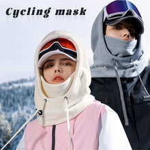 Load image into Gallery viewer, Winter Outdoor Cycling Skiing Thermal Headgear Windproof Cold Protection Full Face Mask Polar Fleece Thickened Hat Scarf Earmuffs Integrated Gear