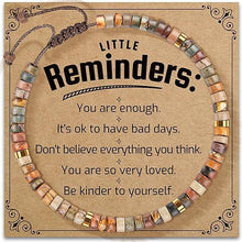 Load image into Gallery viewer, Motivational Bracelet Gift Positive Affirmation Healing Crystal Energy Anxiety Relief Friendship Encouragement Good Luck Charm for Women Men Teens