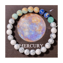 Load image into Gallery viewer, Solar System Planets Stone Bracelet Lucky Charm Moon Sun Saturn Bead Daily Wear & Meditation For Men Hand Rosary Accessories