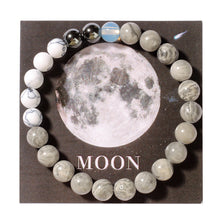 Load image into Gallery viewer, Solar System Planets Stone Bracelet Lucky Charm Moon Sun Saturn Bead Daily Wear & Meditation For Men Hand Rosary Accessories