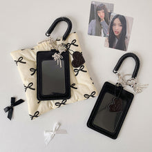 Load image into Gallery viewer, PU Leather Card ID Holder With Lanyard & Strap Clear For Office Work & School Fans Collectors Use Daily ID Access Card Protector Sleeve