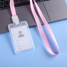 Load image into Gallery viewer, Clear Card Holder Badge Lanyard Office School Employee ID Badge For Workers Staff Students Event Visitors ID Card Accessories