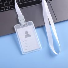 Load image into Gallery viewer, Clear Card Holder Badge Lanyard Office School Employee ID Badge For Workers Staff Students Event Visitors ID Card Accessories