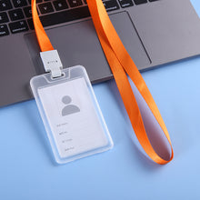 Load image into Gallery viewer, Clear Card Holder Badge Lanyard Office School Employee ID Badge For Workers Staff Students Event Visitors ID Card Accessories