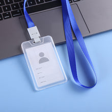 Load image into Gallery viewer, Clear Card Holder Badge Lanyard Office School Employee ID Badge For Workers Staff Students Event Visitors ID Card Accessories