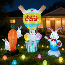 Load image into Gallery viewer, 5.9/8.9FT Easter Glowing Inflatable Balloon Bunny/Carrot/Egg Figure LED Waterproof Holiday Easter Celebration Spring Garden Yard Lawn Decor