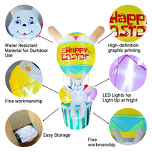 Load image into Gallery viewer, 5.9/8.9FT Easter Glowing Inflatable Balloon Bunny/Carrot/Egg Figure LED Waterproof Holiday Easter Celebration Spring Garden Yard Lawn Decor