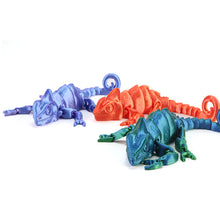 Load image into Gallery viewer, 3D Printed Dragon Chameleon Lizard Figures 15cm Full Multi Joint Movable Simulation Animal Model Home Room Decor Kids Gift